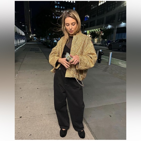 ZARA FAUX FUR FLAT SLINGBACKS - Picture 7 of 8